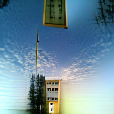 Morning School Arrival at Tall Building