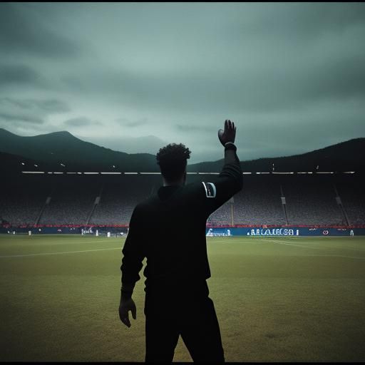 Dramatic Soccer Match: Cinematic Film Still