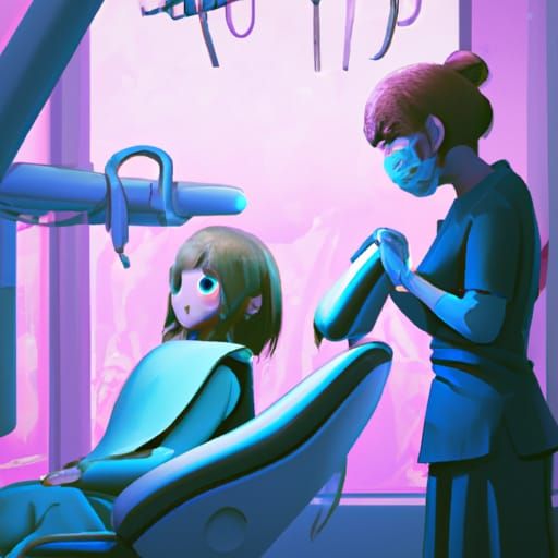 Scared Girl at Dentist: Studio Ghibli Anime