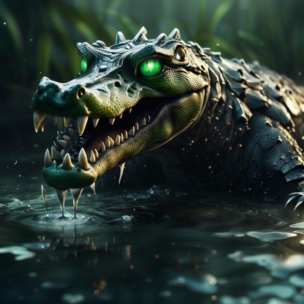 Alligator Terminator Attacks: 3D Game Cinematic