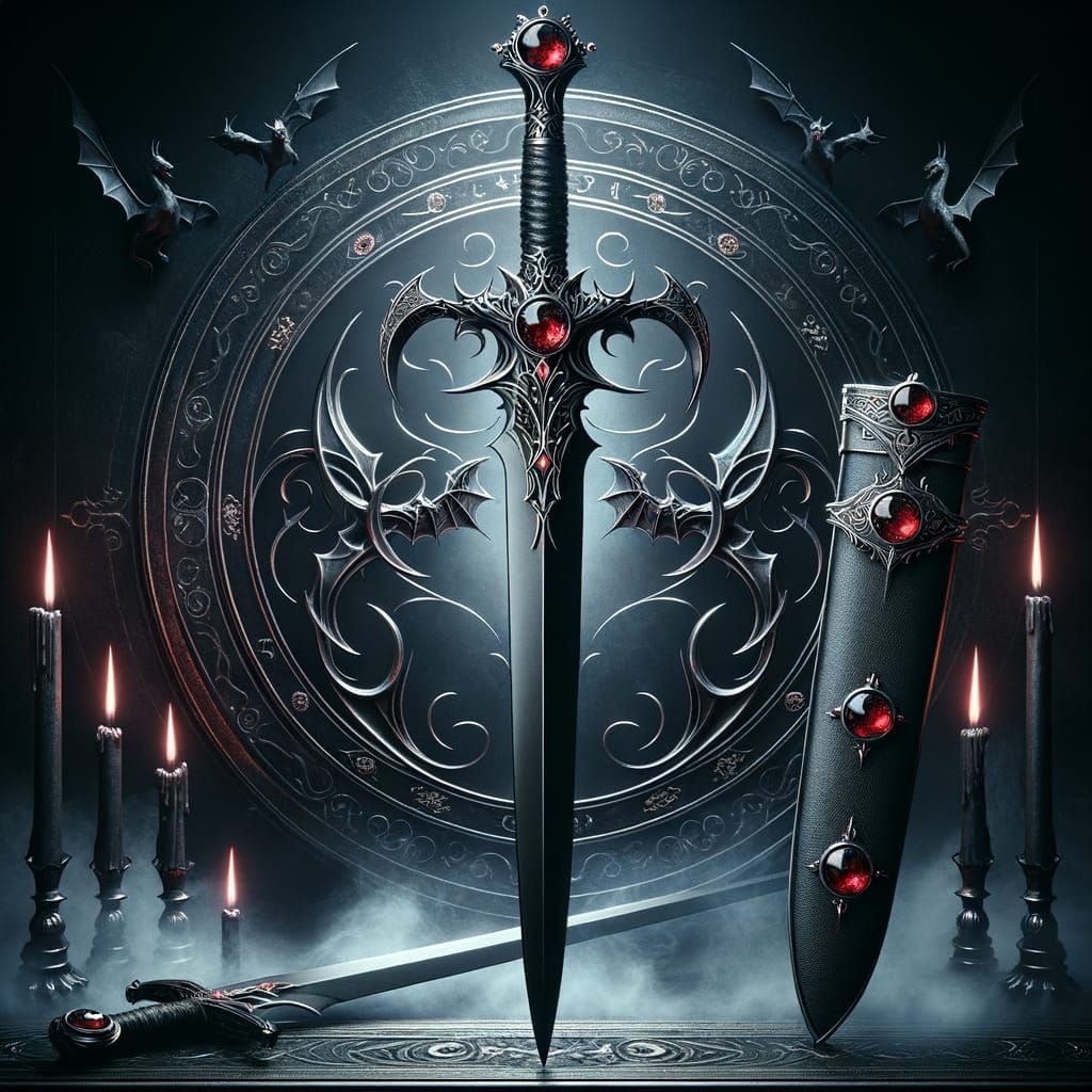 Gothic Vampire's Shortsword of Darkness
