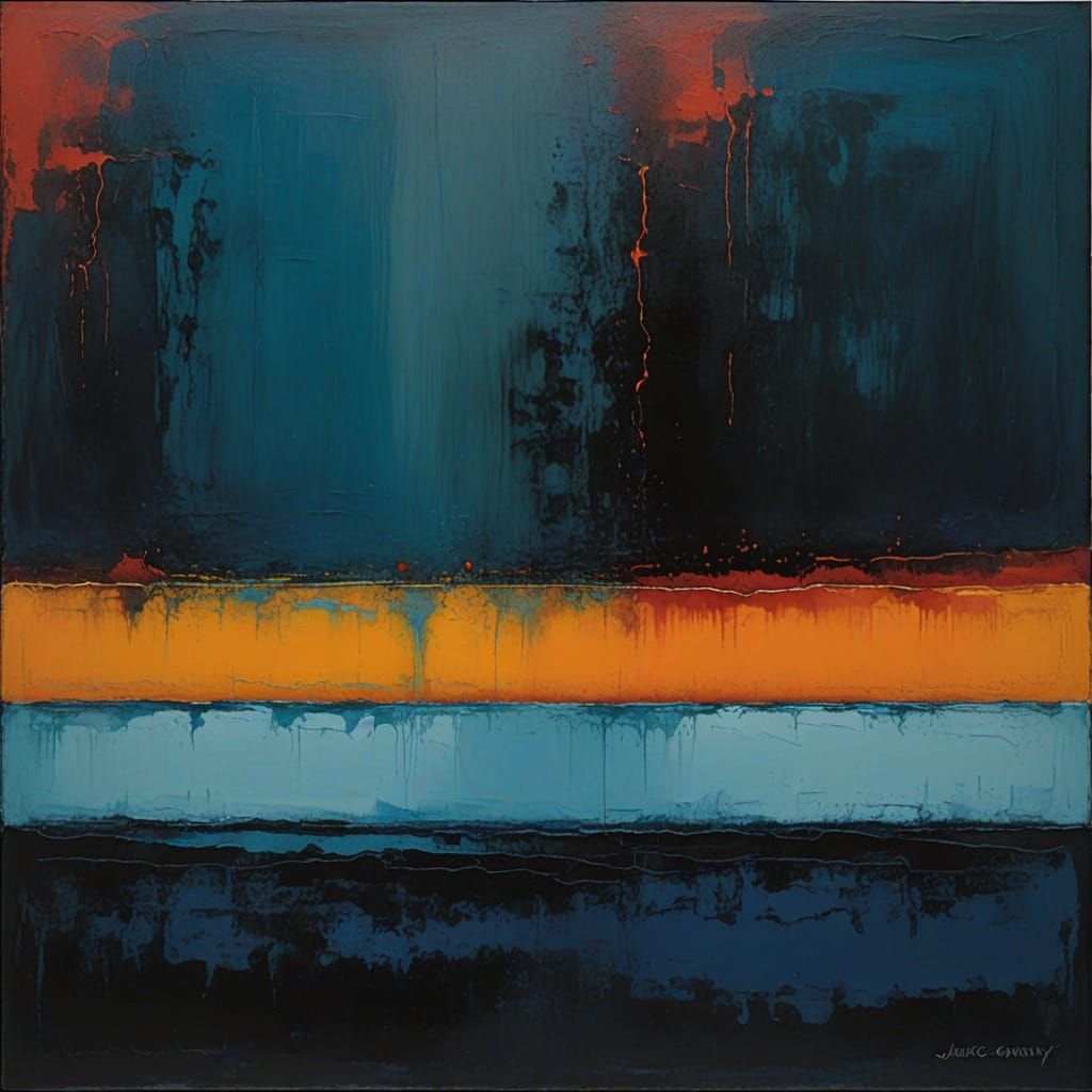 Abstract Celestial Tide in Minimalist Modern Style