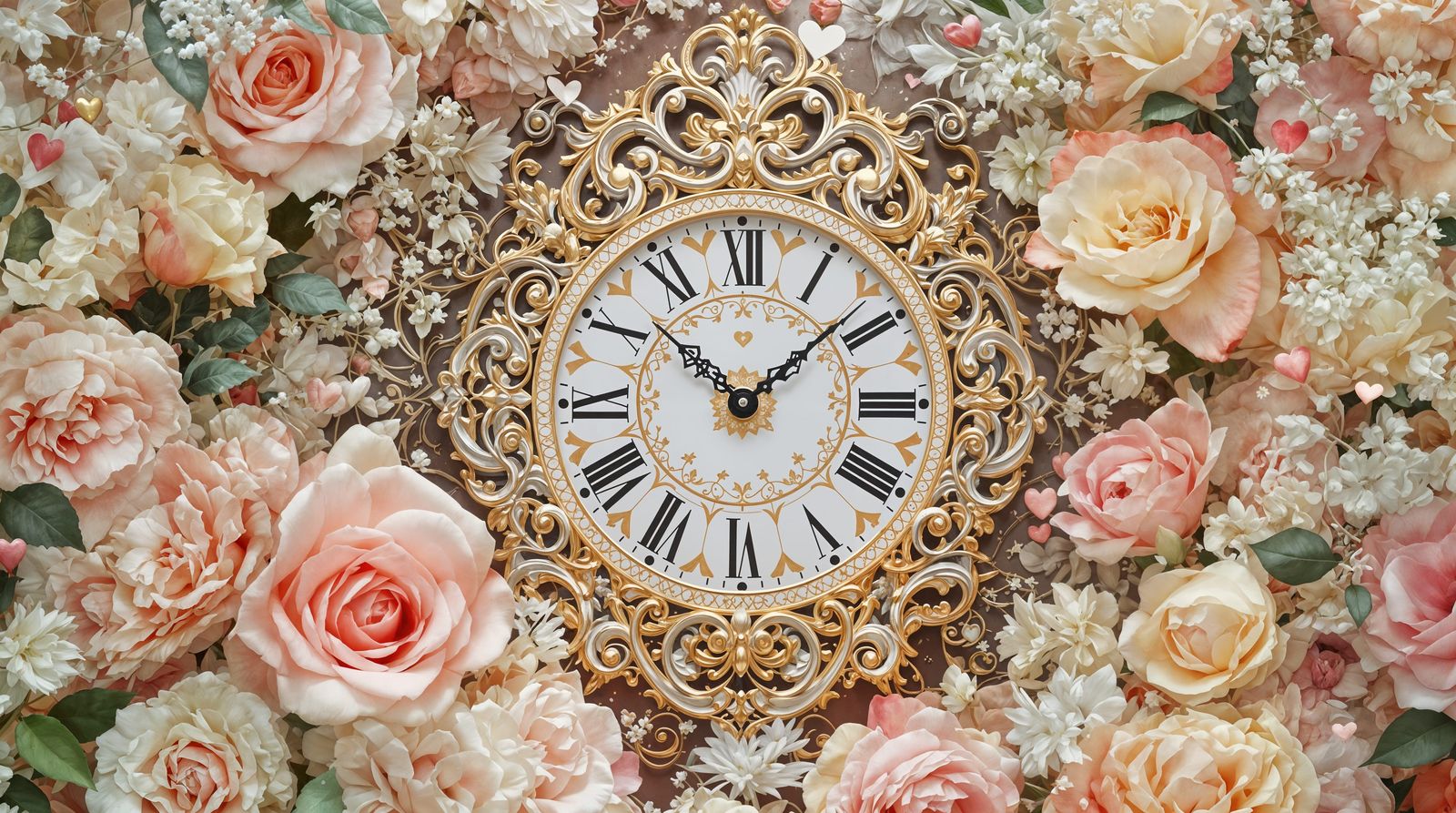 Romantic Floral Clockwork Art in Detail