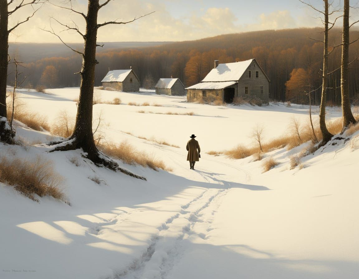 Winter Serenity in Earth-Toned Warmth