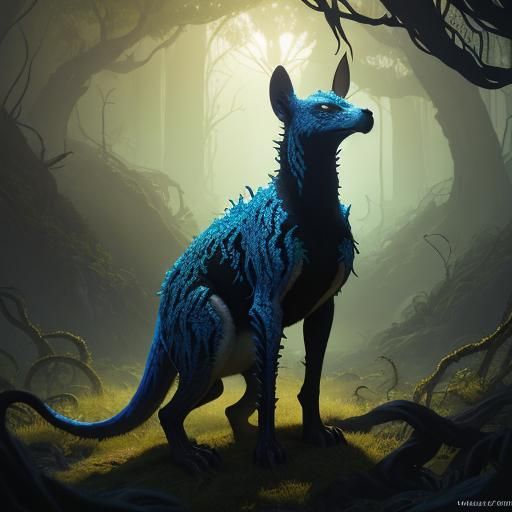 Venom Symbiote Kangaroo Fantasy Concept Art