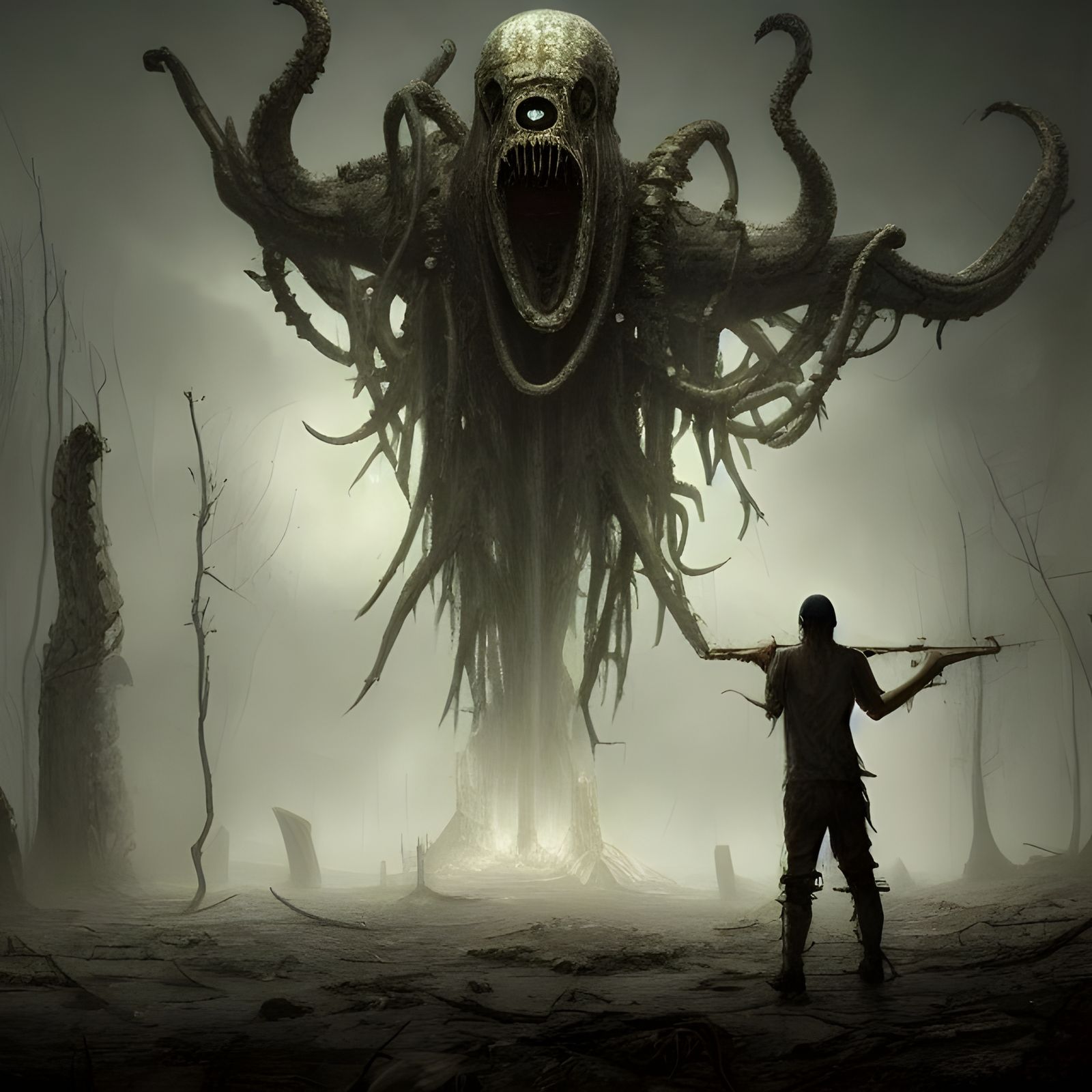 Dark Post-Apocalyptic World Ruined by Elder God