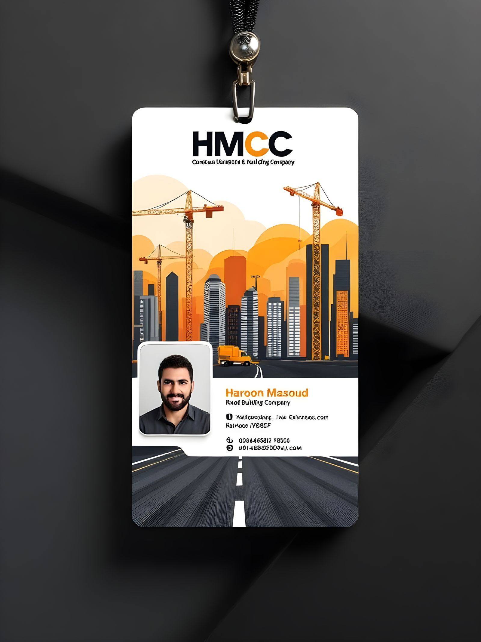 HMCC Construction Company ID Card in Cubist Style