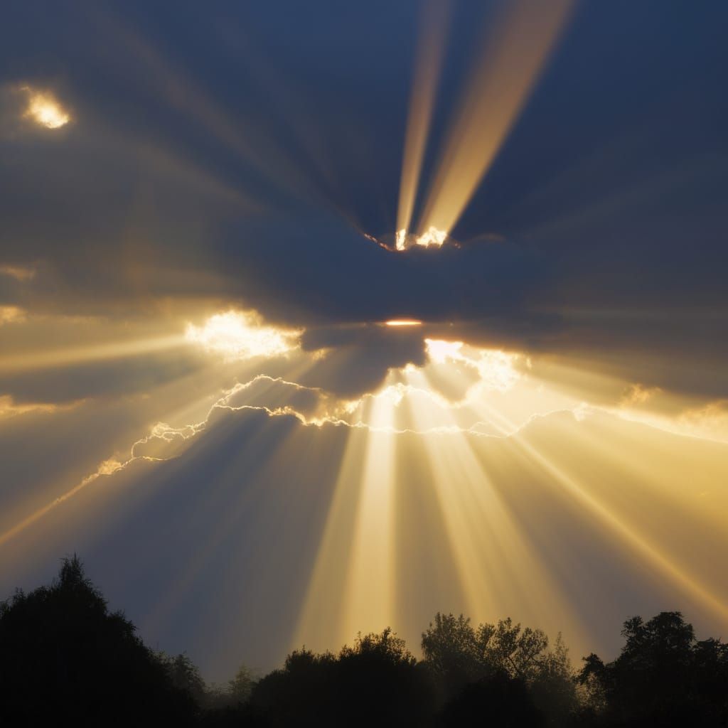 Crepuscular Rays: Divine Light Breaking Through