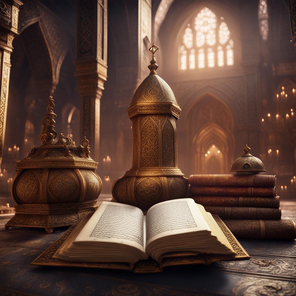 Detailed Matte Painting of The Holy Quran
