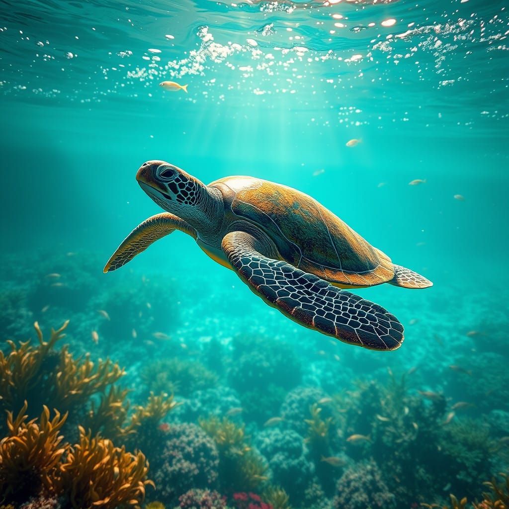 Vibrant Ocean Scene in Unreal Engine 5 Style