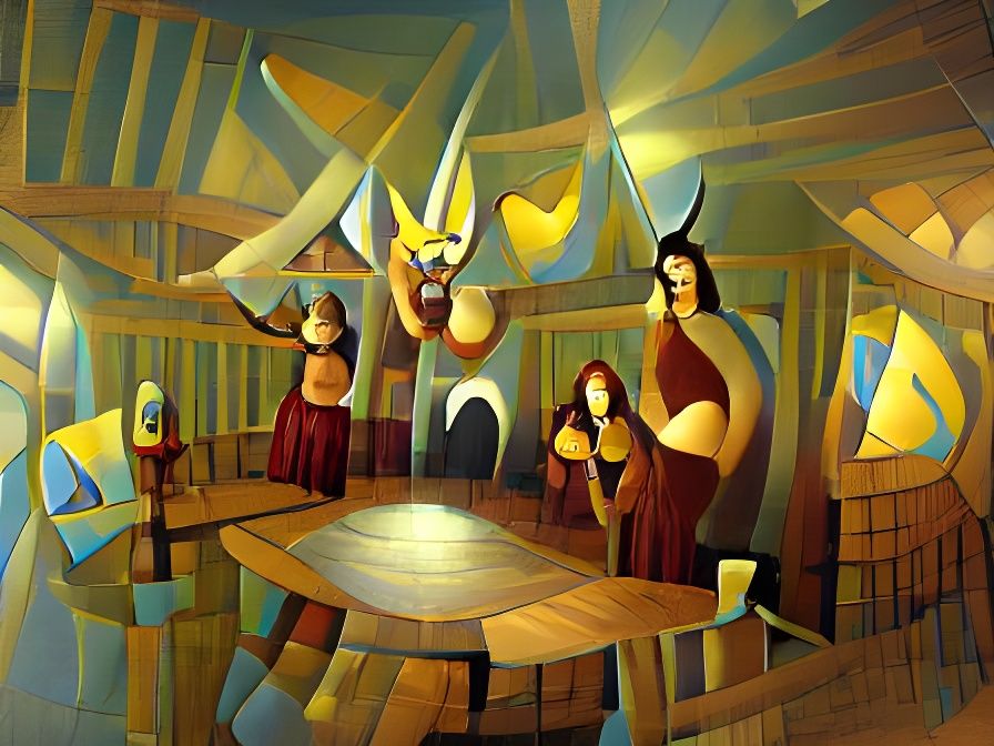 Viking Feast in a Dreamlike Hall
