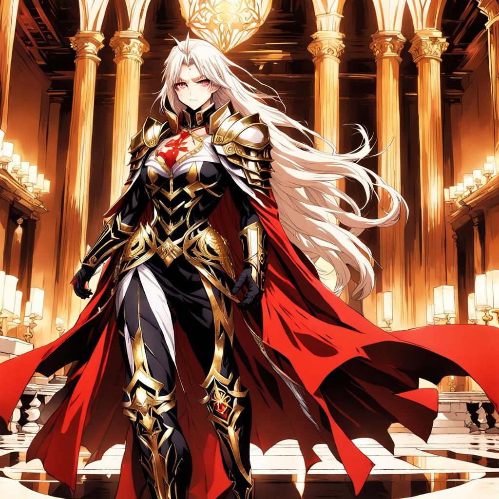 Armored Warrior Woman in Anime Style