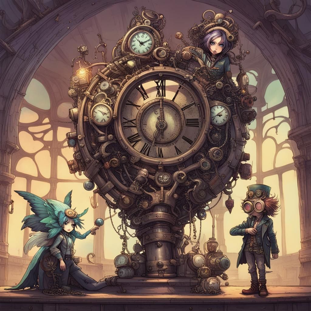 ChronoPunk, FairyPunk, TimePunk AI Image