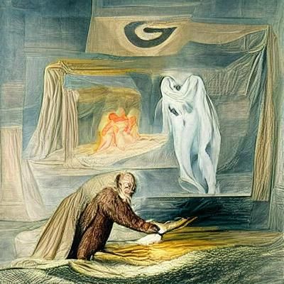 Ethereal Ghost in William Blake Style
