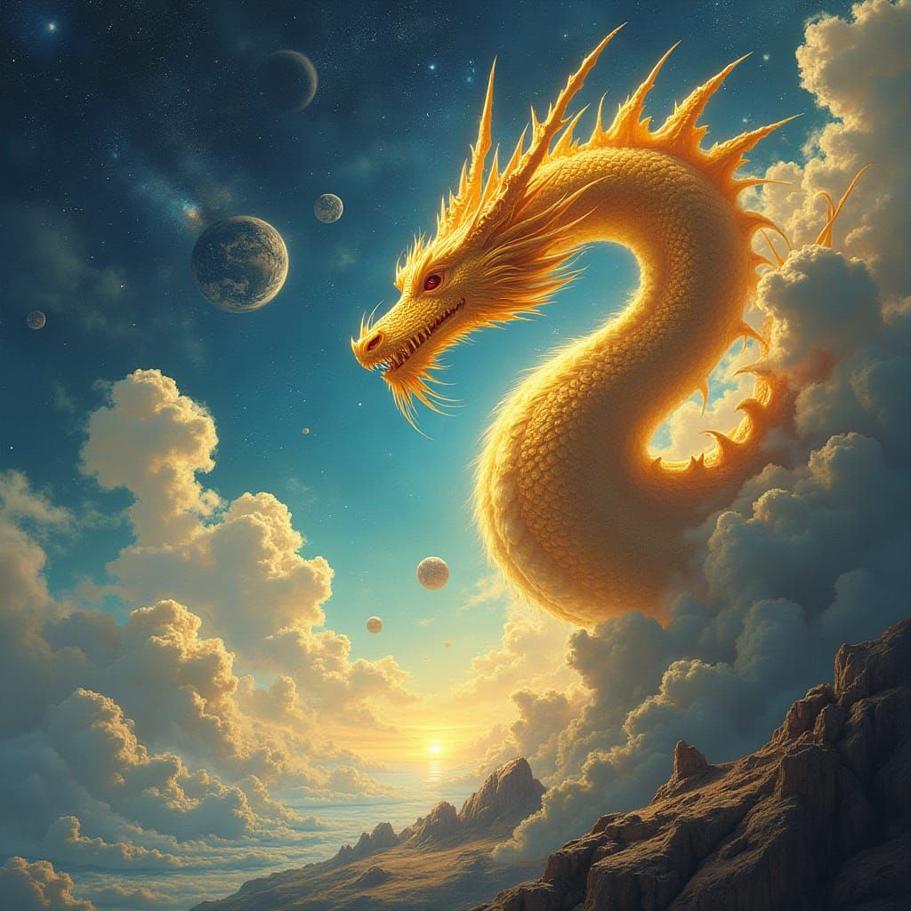 Golden Dragon Illuminates 10,000 Futuristic Worlds