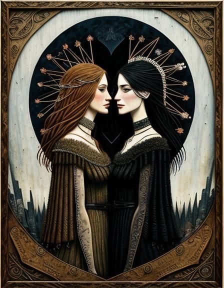 Two Pretty Girls in Love: Detailed Poster Art