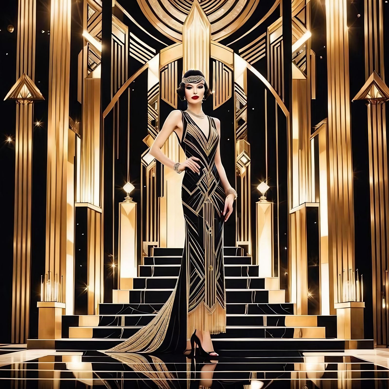 Step inside the Art Deco lobby, a mesmerizing masterpiece of design that pays homage to the elegance and grandeur of tha...