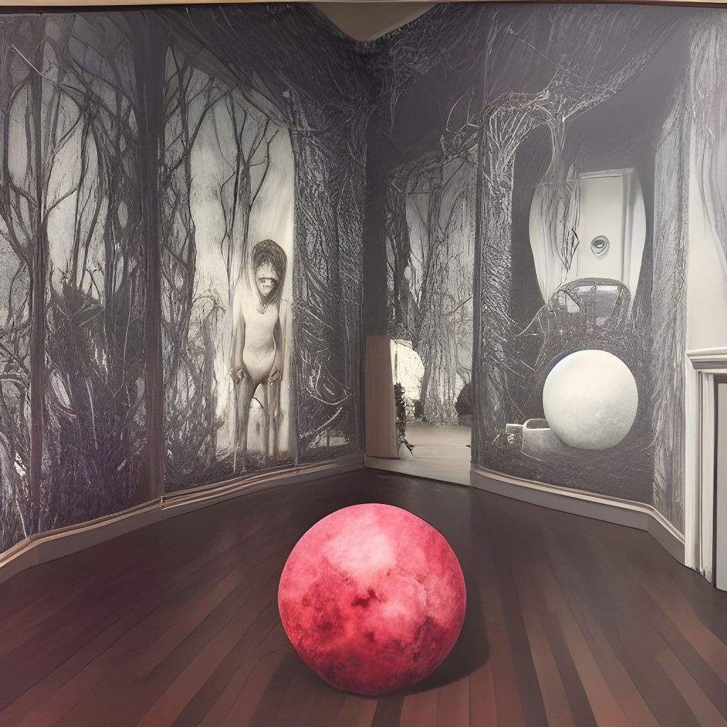 Creepy Spherical Horror Art