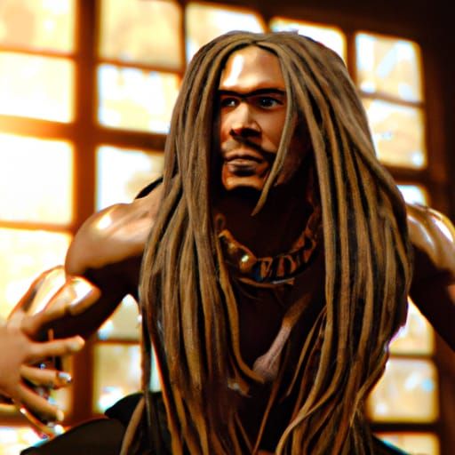 Muscular Kung Fu Master Teaching Class: Hyperdetailed Portra...