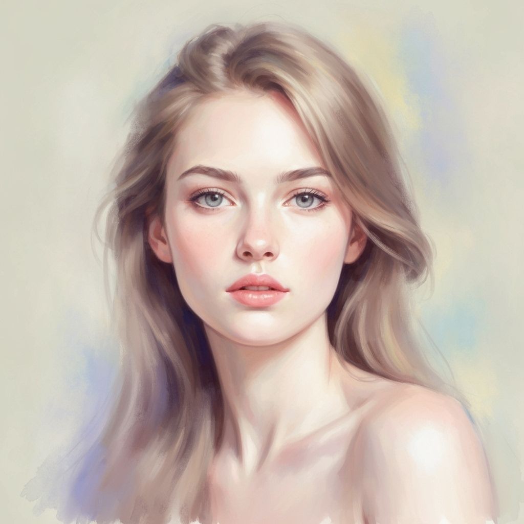 Dreamy Portrait of a Pretty Young Woman in Hazy Style