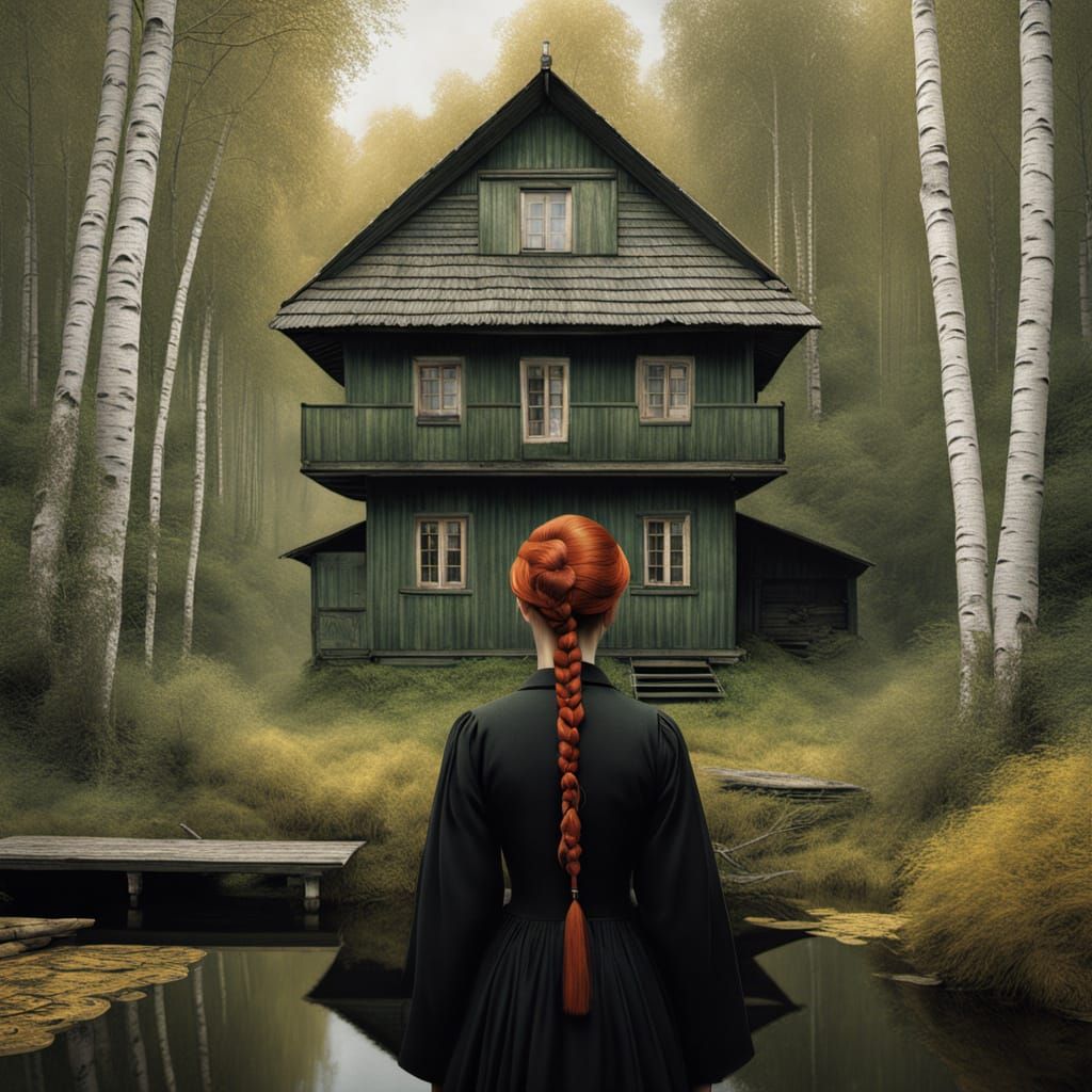 Lithuanian Woman in Folk Dress: Surreal Hyperrealism