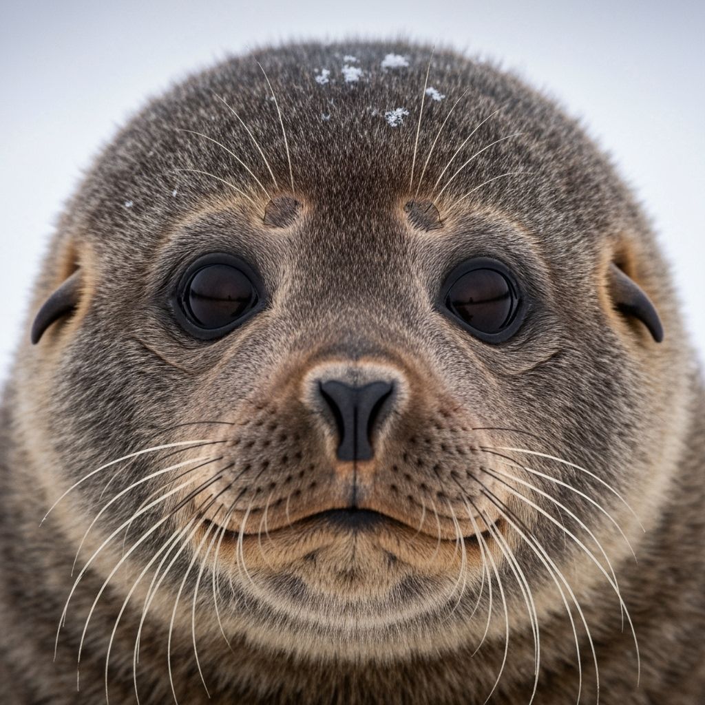 Gentle Seal Portrait in Winter
