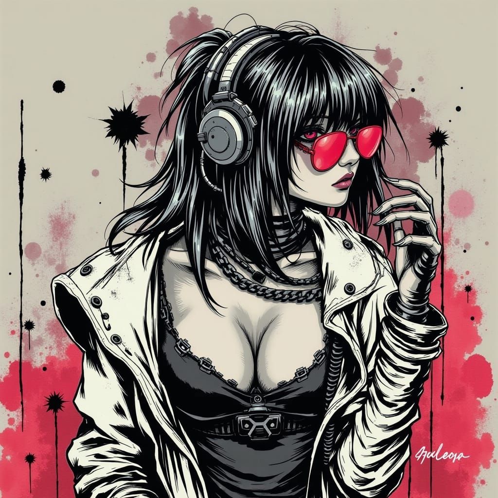 Cyberpunk Cityscape at Dusk