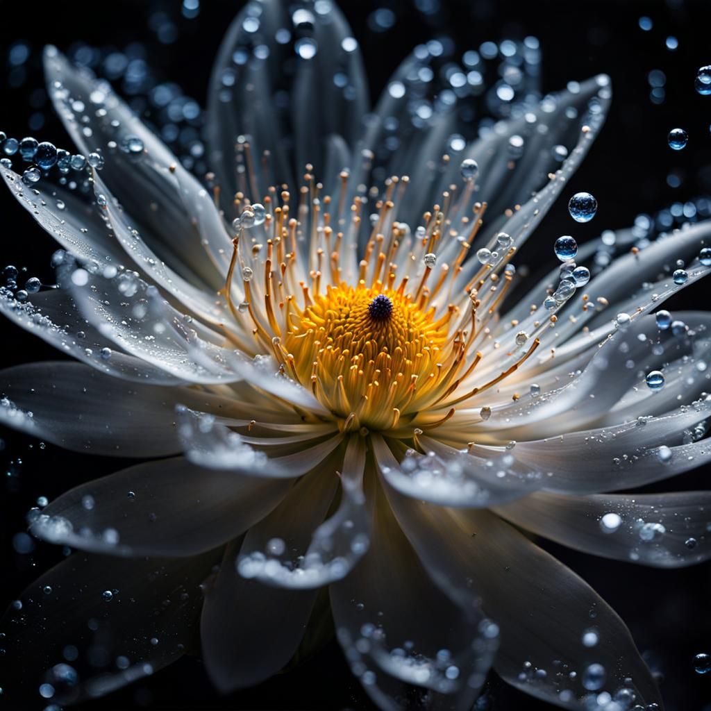 Hyperrealistic Garden in Outer Space Photography