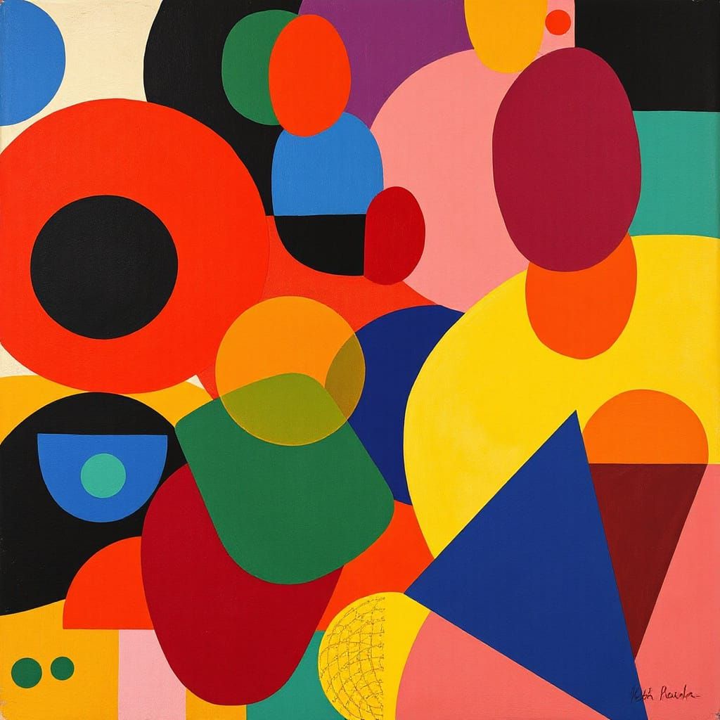 Abstract Geometric Shapes in Vibrant Colors