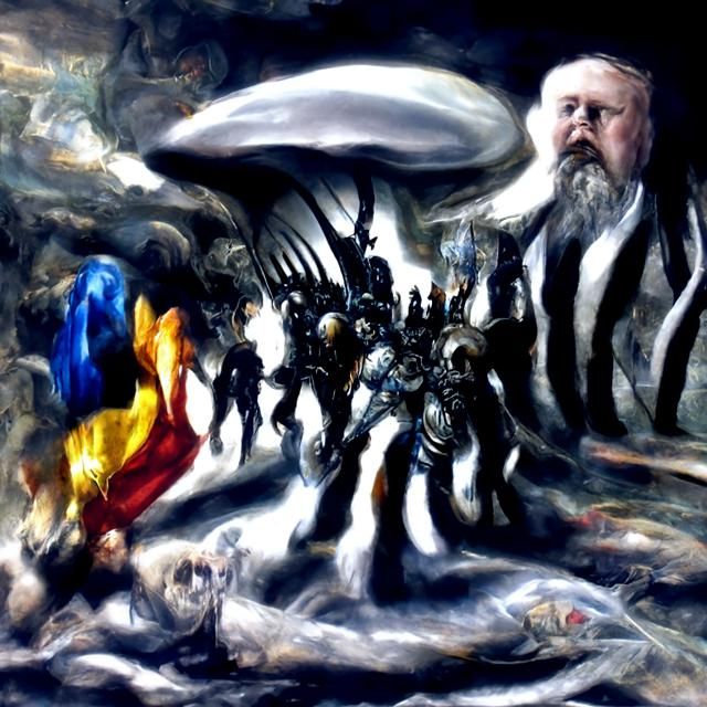 Epic Battle at the End of Time: A Renaissance Painting