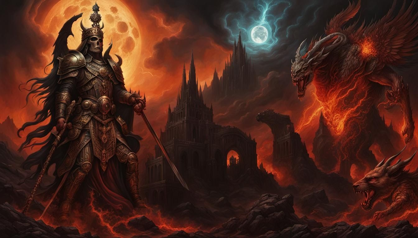 Horror Rulers in Hyperrealistic Esoteric Style