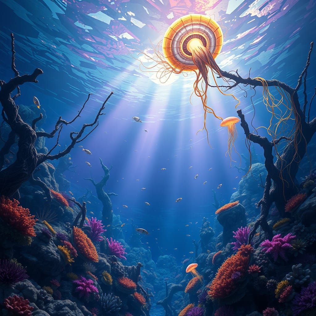 Breathtaking Underwater World in Cyberpunk Realism