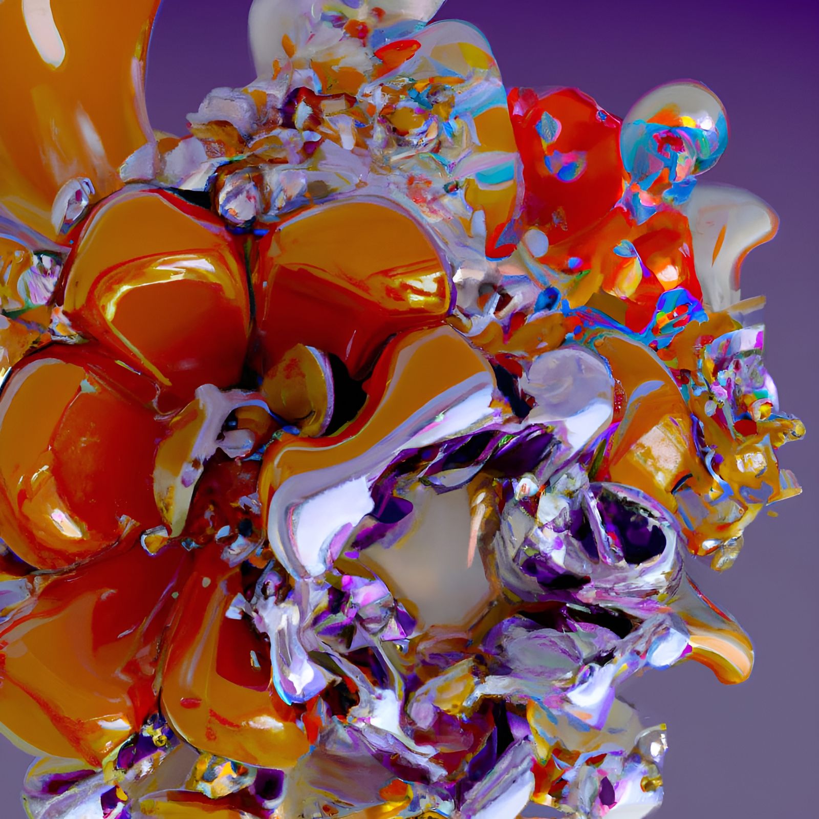 Abstract Botanical Patterns in Deep Color