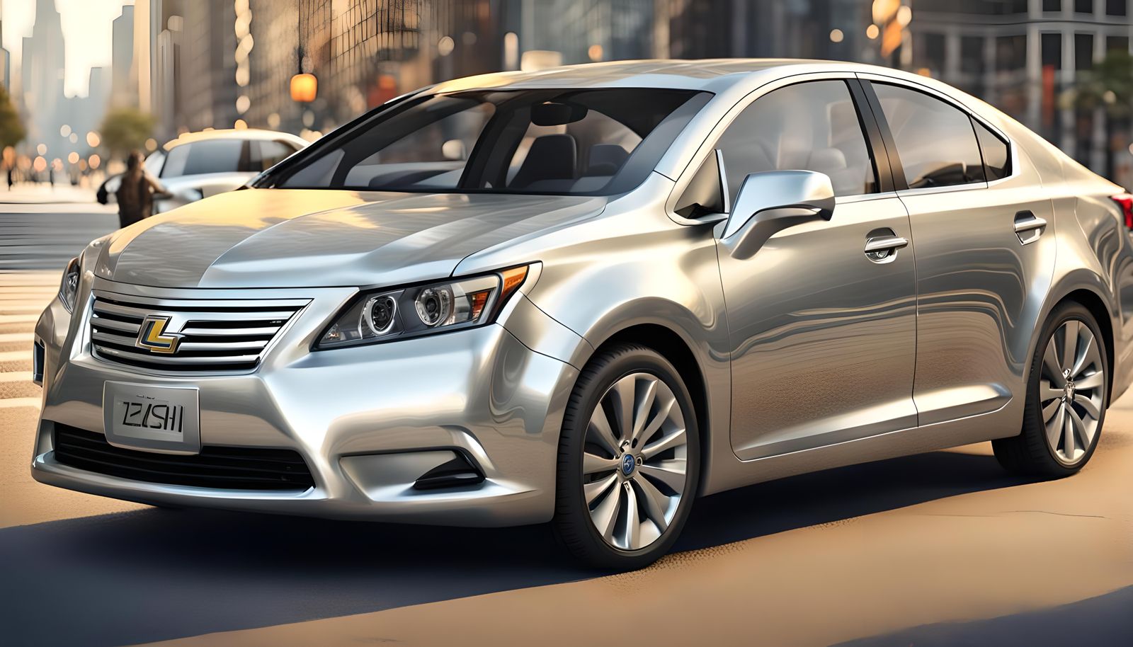 Silver 2013 Chevrolet Lexus Sedan in 3D