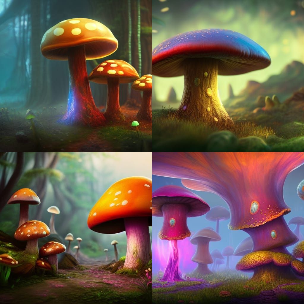Magical Mushroom Fantasy Concept Art