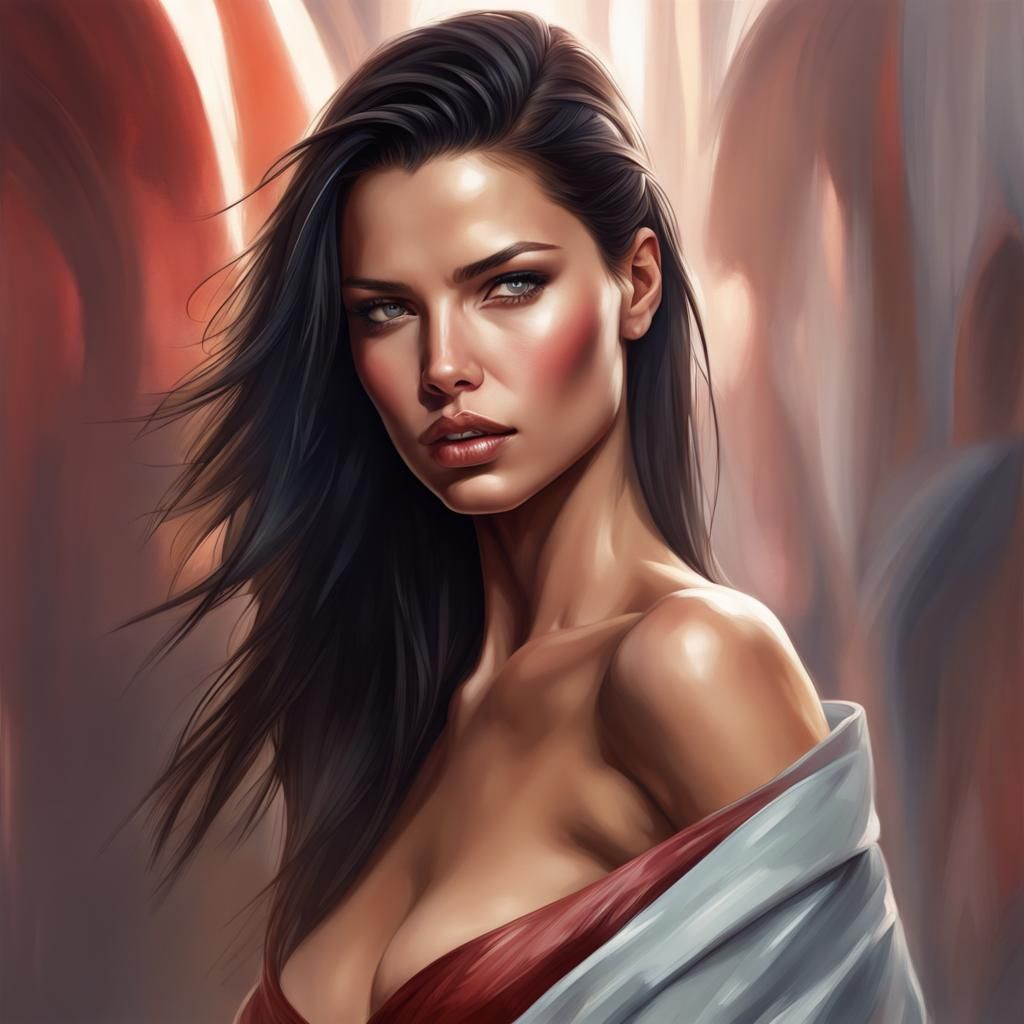 Hyperrealistic Portrait of Adriana Lima