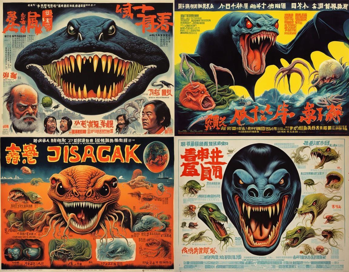 Bizarre Mutant Horror Hybrid in 1970s Style