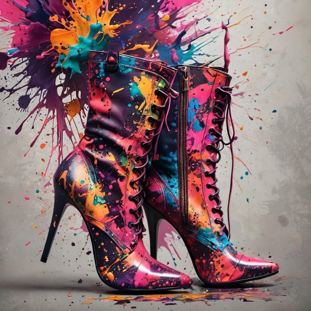 Ink Splatter Art Boots π¨π’