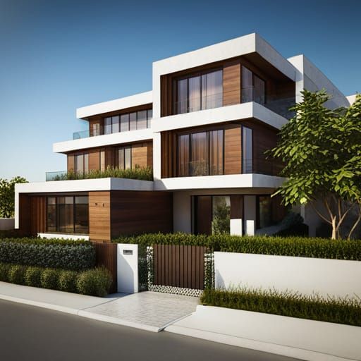 Luxurious Modern House Exterior in 3D
