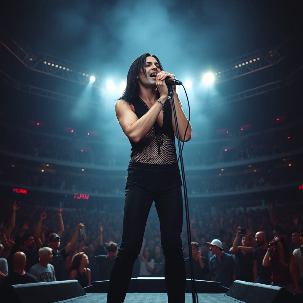 Vampire Rockstar Sings Final Encore