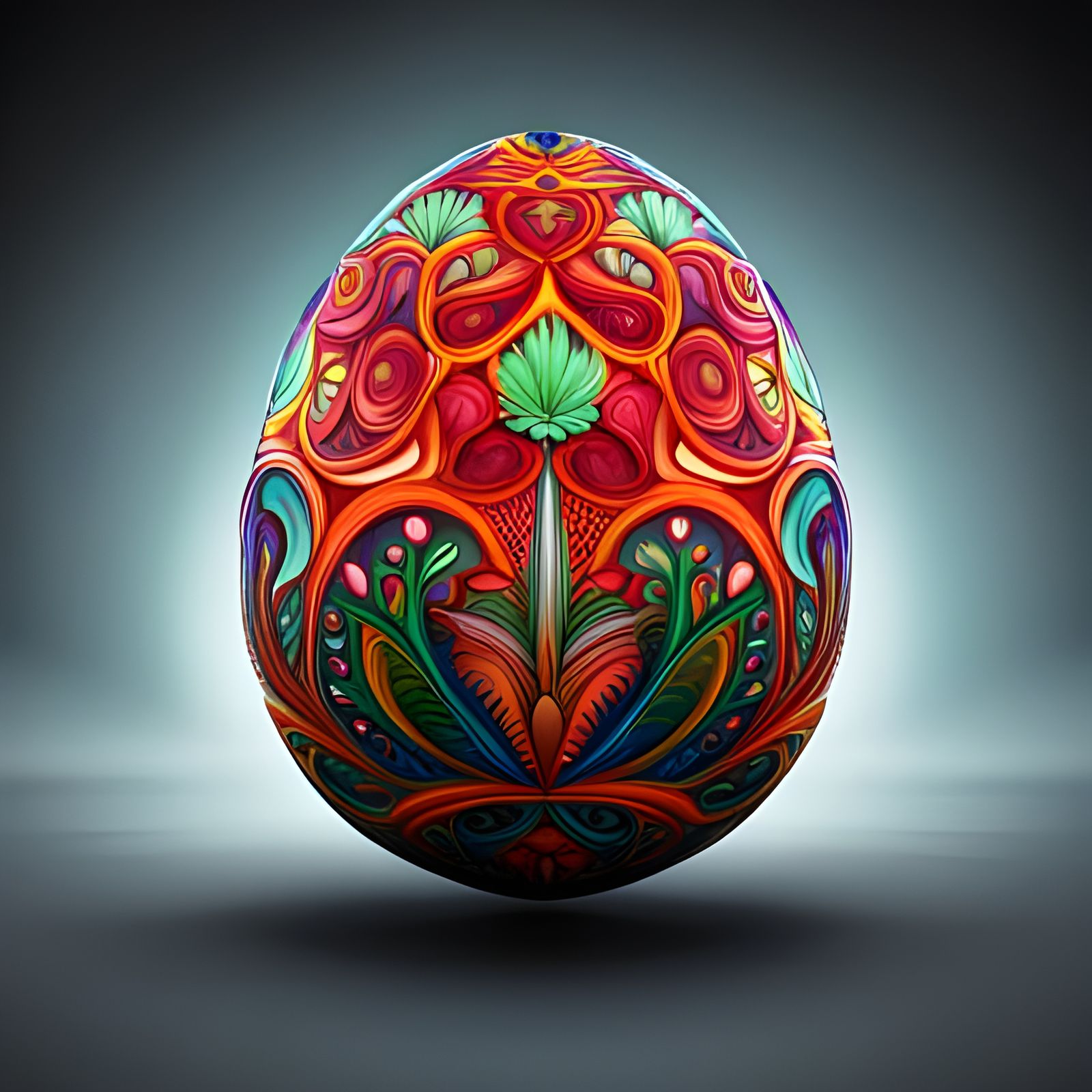 Psychedelic Easter Eggs in Hyperrealism, 8K