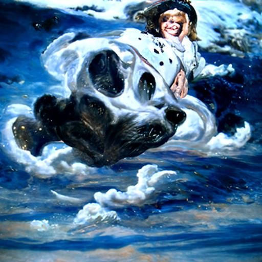 Dreamy Oil Painting: Lucy in the Sky