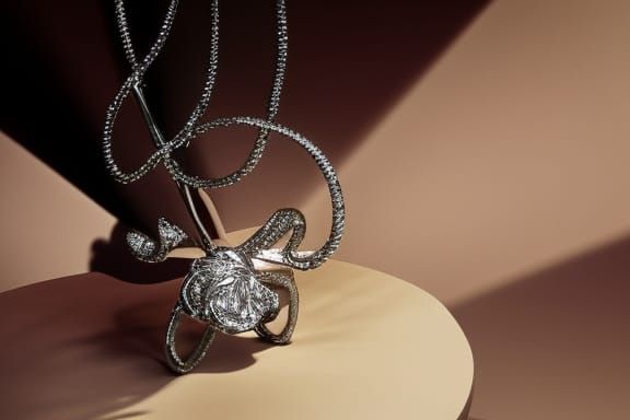 Diamond Rose: Twisting, Shining, Gem-Like Art