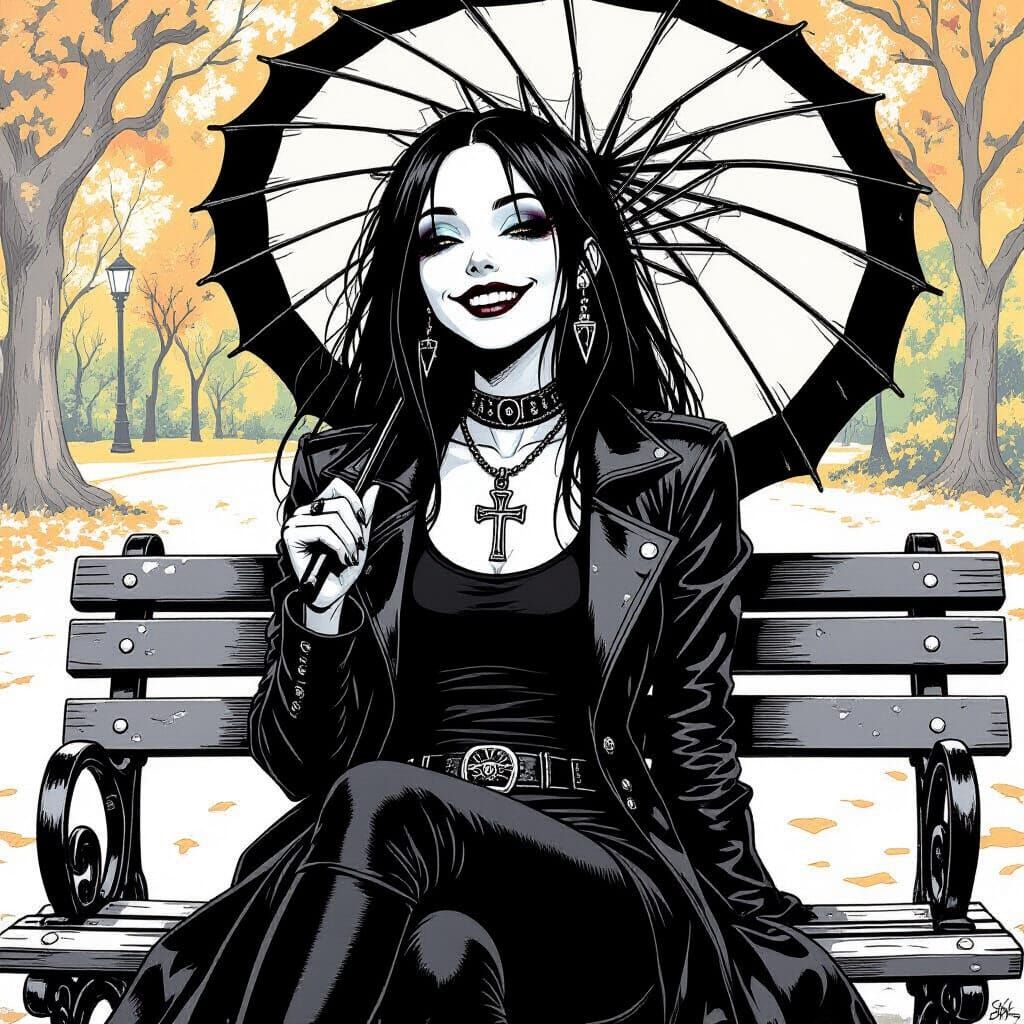 Death of the Sandman with Ankh Necklace and Parasol