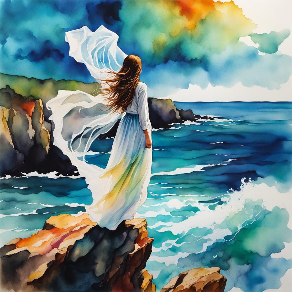And in solitude I look at the sea