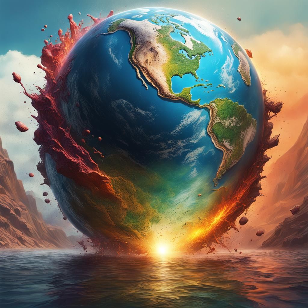Hyperrealistic Last Image of Earth Concept Art
