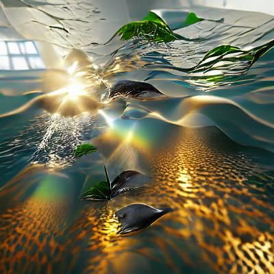 Underwater Serenity: An AI-Generated Deep Sea Scene