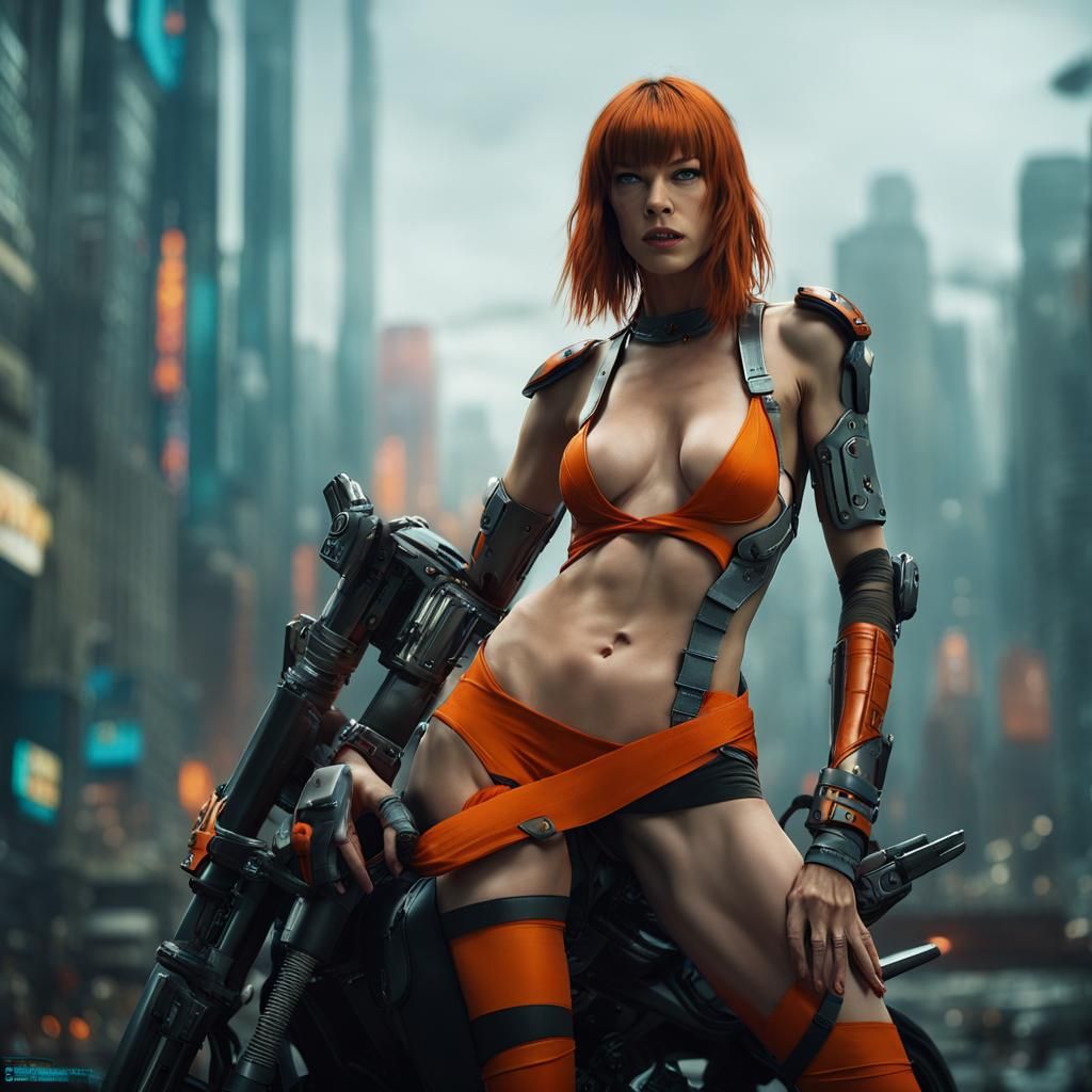 Milla Jovovich as Leeloo inspired by The Fifth Element