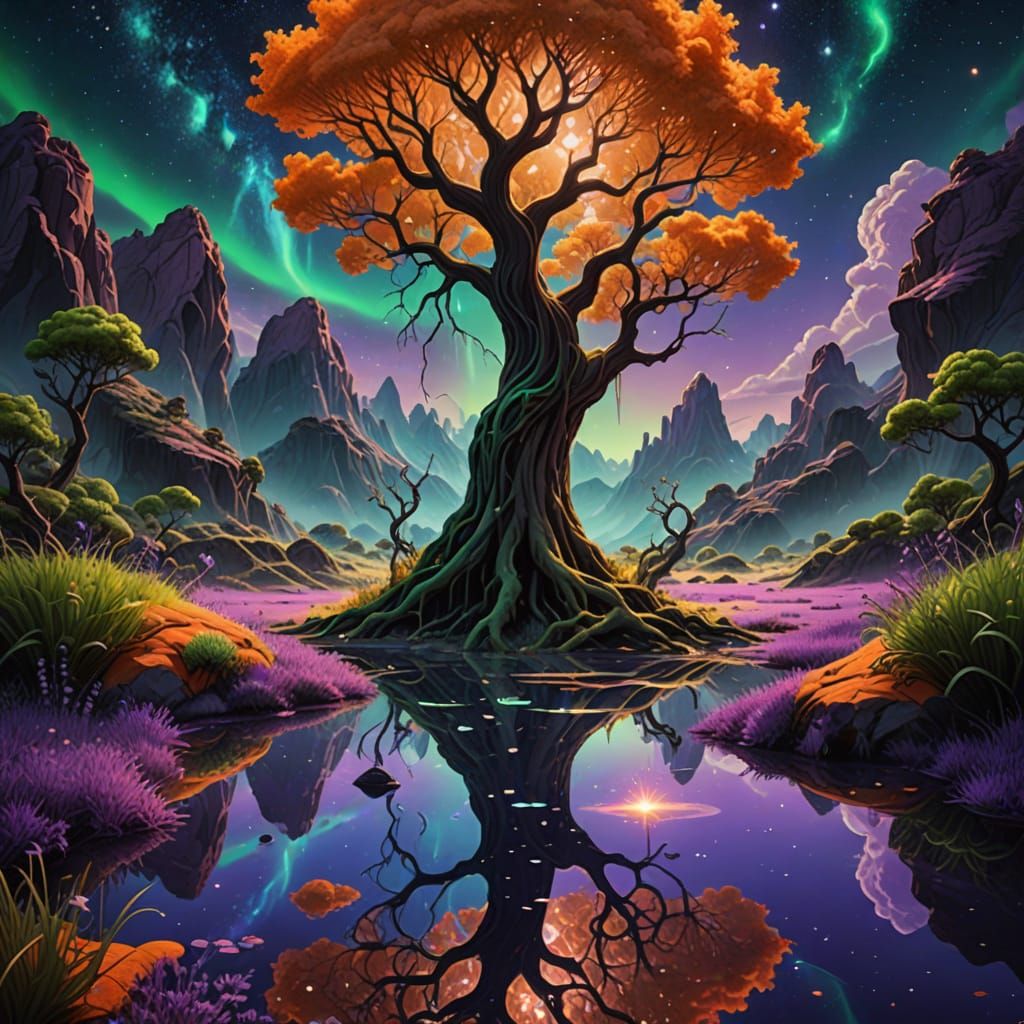 Surreal Dreamscapes in Vibrant Triadic Color