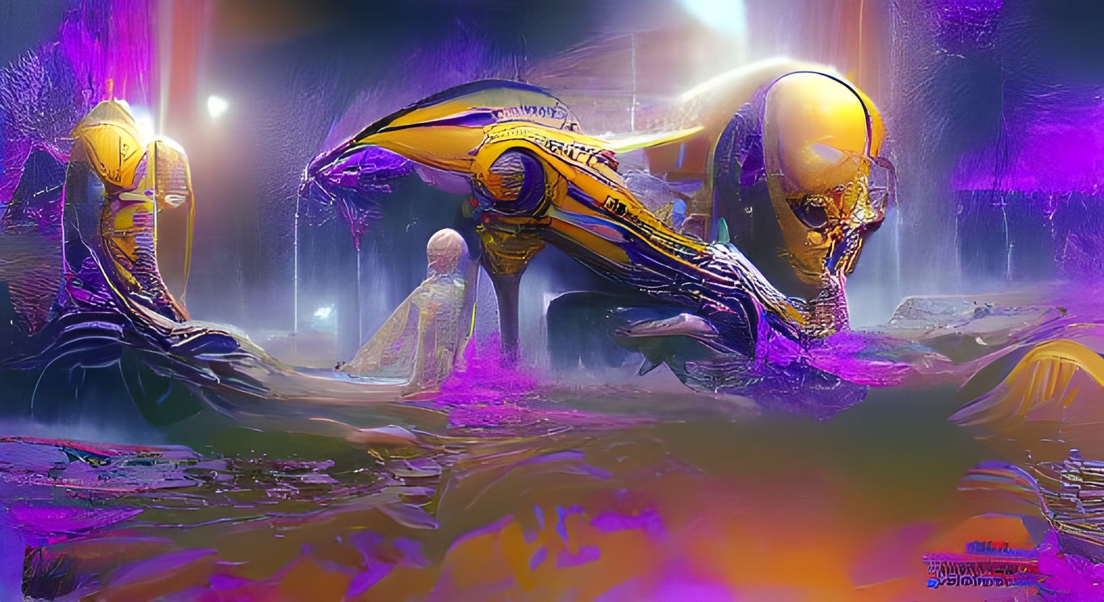 Alien Doomsday: Hyperrealistic Dark Fantasy Concept Art